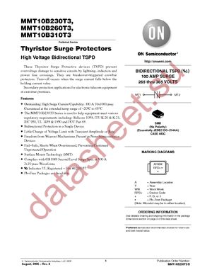 MMT10B260T3G datasheet  